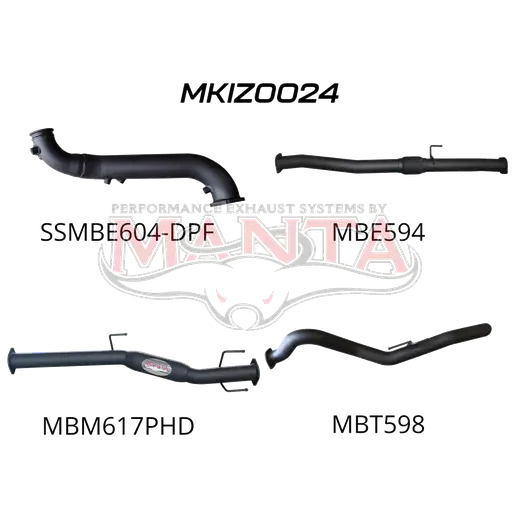 Isuzu D-Max 2020 ON 3.0L TURBO BACK WITHOUT CAT & WITH HOTDOG product image