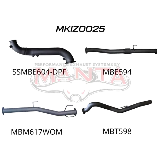 Isuzu D-Max 2020 ON 3.0L TURBO BACK WITHOUT CAT & WITHOUT MUFFLER product image