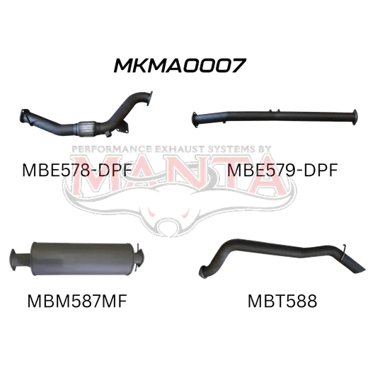Mazda BT50  DPF 3.2L WITHOUT Cat, Muffler product image