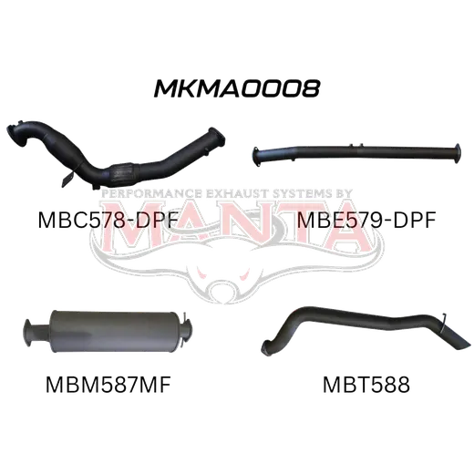 Mazda BT50 DPF 3.2L WITH Cat, Muffler product image