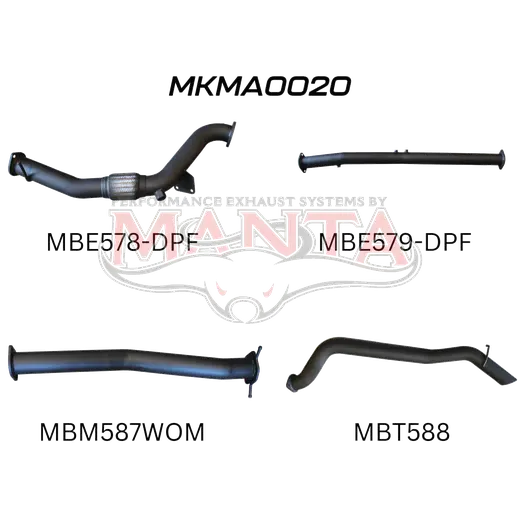 Mazda BT50 DPF 3.2L WITHOUT CAT & WITHOUT MUFFLER product image