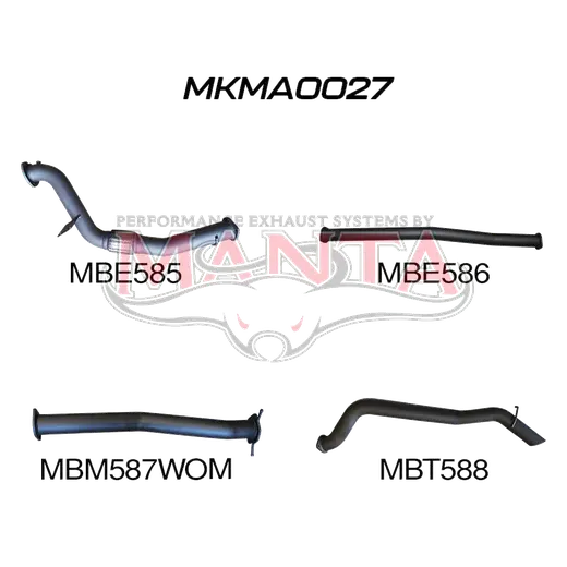 Mazda BT50 B32P 3.2L Without Cat & Without Muffler product image
