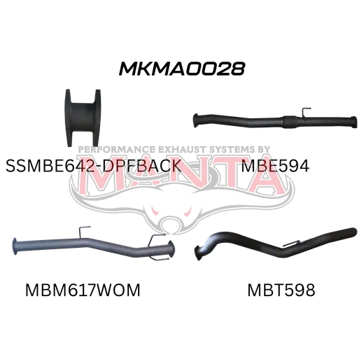 Mazda BT50 2021 ON 1.9L DPF BACK product image