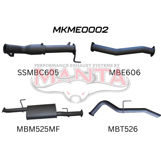 Mercedes X-Class 2.3L 3in Turbo Back Exhaust System With Cat & Muffler product image