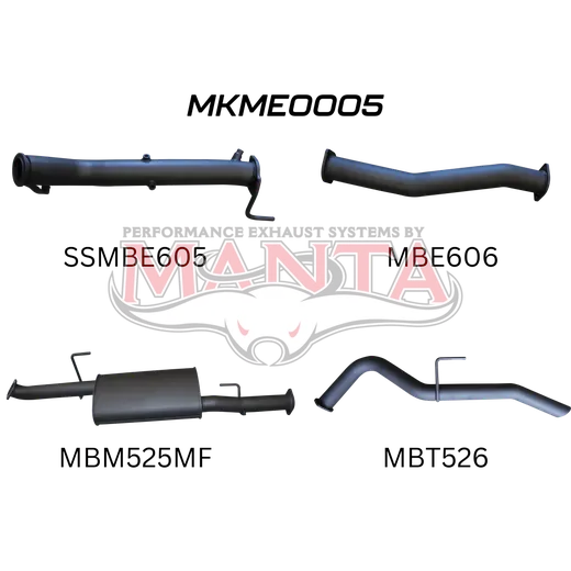 Mercedes X-Class 2.3L 3in Turbo Back Exhaust System without Cat, with Muffler product image