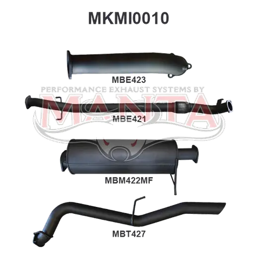 Mitsubishi Triton MN 4X4 2.5L CRD Without Cat, with Muffler product image