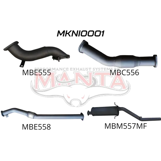Nissan Navara D22 3.0L 3in Exhaust With Cat, with Muffler product image