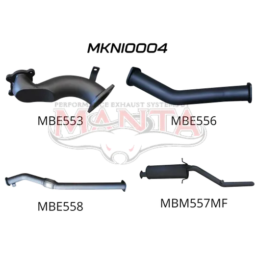 Nissan Navara D22 2.5L 3in Exhaust Without Cat, with Muffler product image