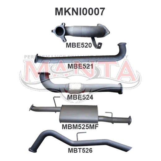 Nissan Navara D40 2.5L MAN 05 - 07 NO Cat TailPIP product image