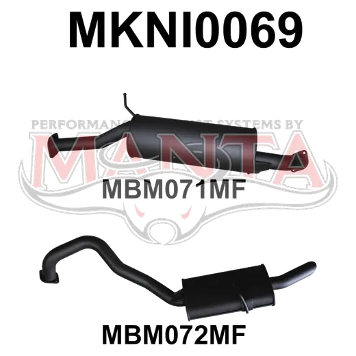 Nissan Patrol GU 4.5L 2.5in Cat Back Exhaust System Muffler & Muffler product image