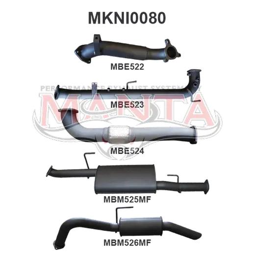 Nissan Navara D40 2.5L Auto THAI DPF & Cat Replacement With Rear Muffler product image