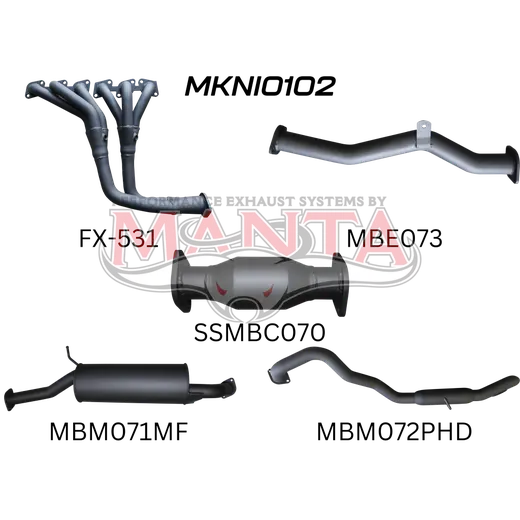 Nissan Patrol GU 4.8L Full System with Centre Muffler & Rear Hotdog product image