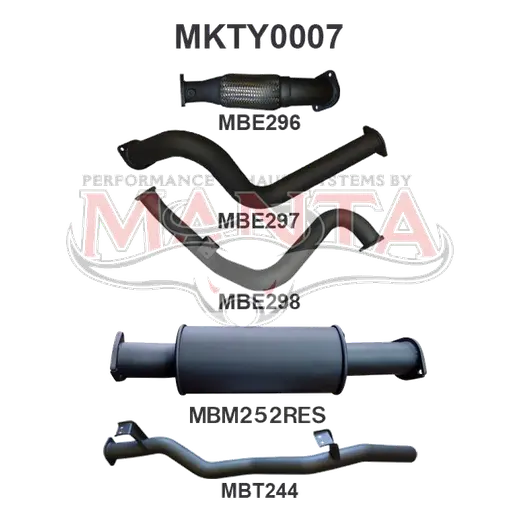 Toyota Landcruiser VDJ79 V8 S/Cab Ute 3in NO Cat With Muffler product image