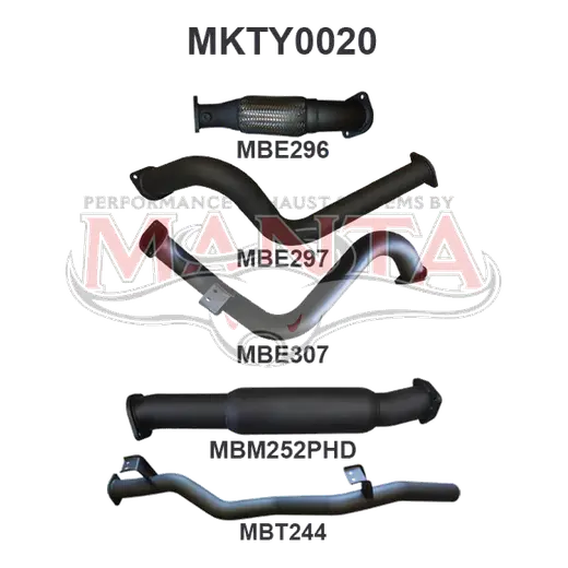 Toyota Landcruiser VDJ78 V8 Troop Carrier 3in NO Cat With Hotdog product image