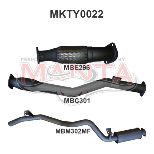 Toyota Landcruiser VDJ76 V8 Wagon 3in With Cat Rear Muffler product image