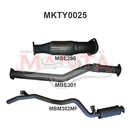 Toyota Landcruiser VDJ76 V8 Wagon 3in Without Cat, Rear Muffler product image