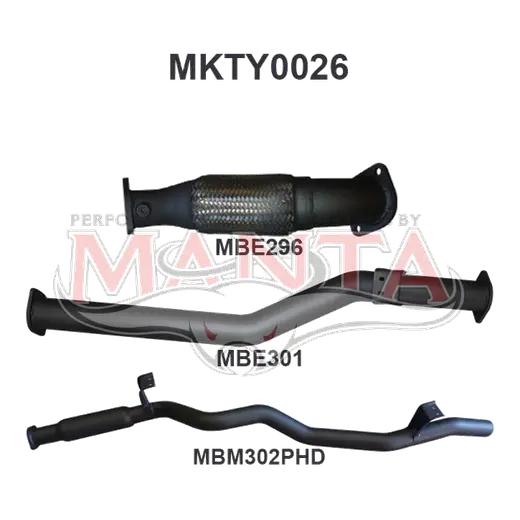 Toyota Landcruiser VDJ76 V8 Wagon 3in Without Cat, Rear Hotdog product image