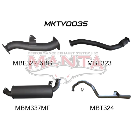 Toyota Landcruiser HZJ105 6 Bolt Garrett 3in Turbo Back with Muffler product image