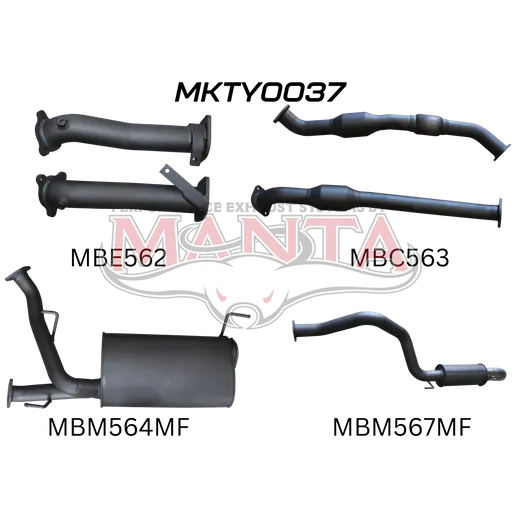 Toyota Landcruiser VDJ200 2.5in With Cat Muffler C&R, Dump Tip product image