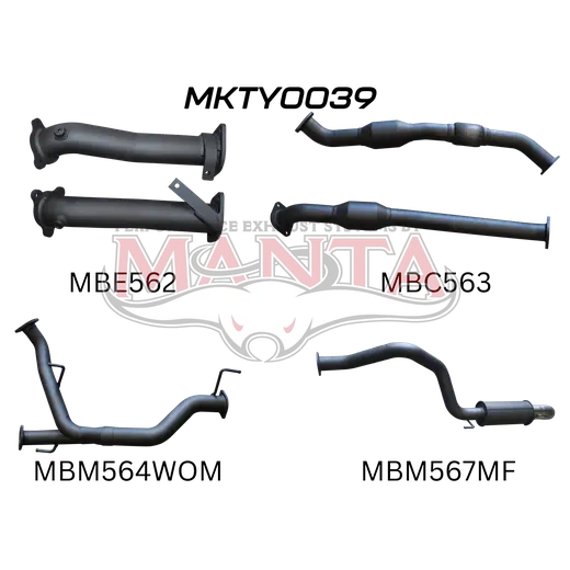 Toyota Landcruiser VDJ200 2 1/2Dual Cats-3 Rear Muffler & Dump product image