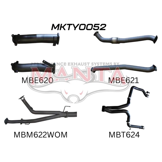 Toyota Landcruiser VDJ200 3in Dual NO Cat, NO Muffler, Exit L & R product image