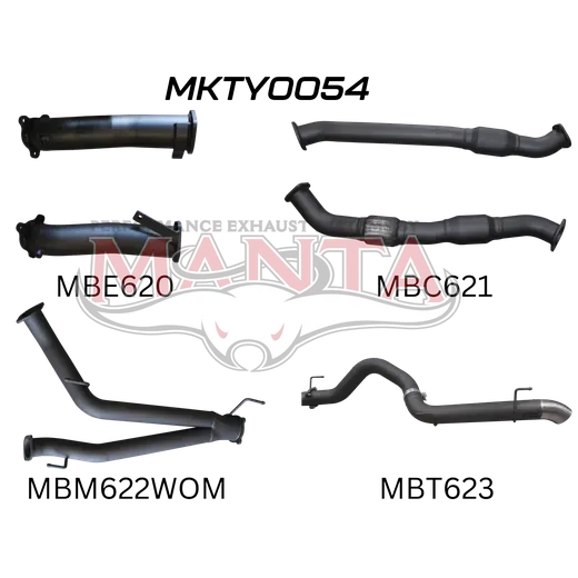 Toyota Landcruiser VDJ200 3in Dual With Cat, NO Muffler, 4in Exit product image