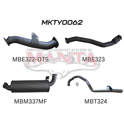 Toyota Landcruiser HZJ105 DTS Turbo 3in Turbo Back with Muffler product image