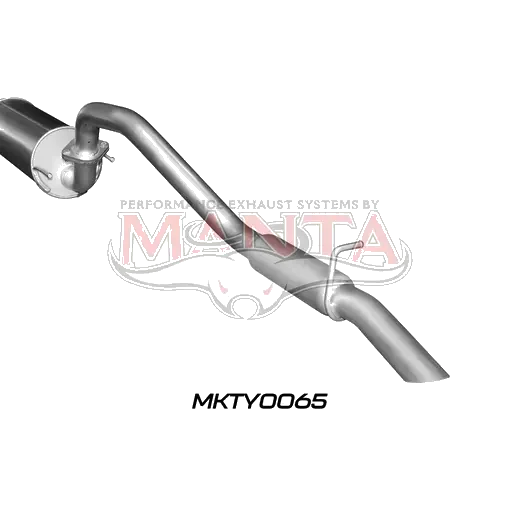 Toyota Hilux N70 GGN 4.0L V6 2.5in Cat Back Exhaust, Centre Muffler, Rear Hotdog product image