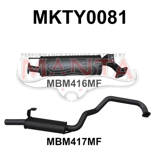 Toyota Landcruiser HZJ105 2.5in off Extractors Muffler/Muffler product image