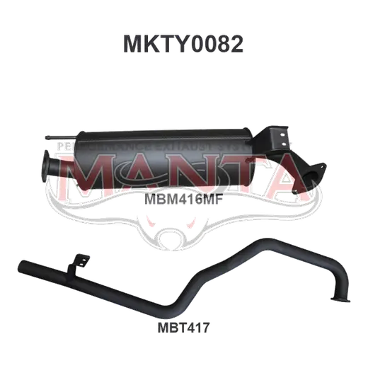 Toyota Landcruiser HZJ, FZJ105 2.5in off Extractors Muffler/Tailpipe product image