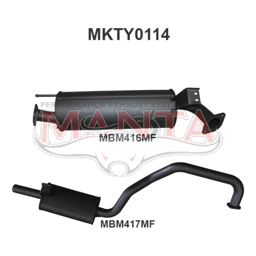 Toyota Landcruiser FZJ105 2.5in off Extractors Muffler/Muffler product image