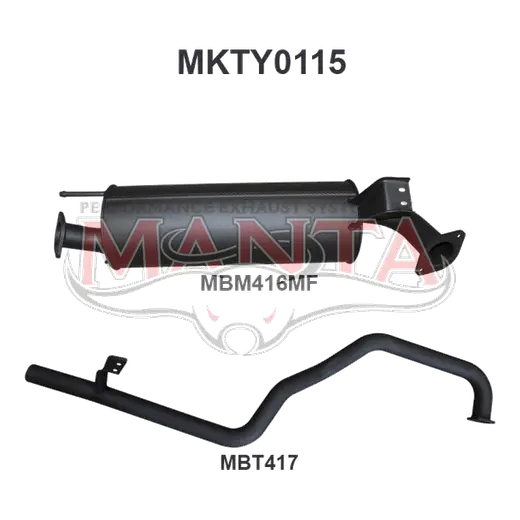 Toyota Landcruiser FZJ105 2.5in off Extractors Muffler/Tailpipe product image