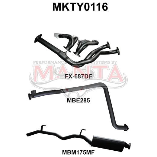 Toyota Landcruiser FZJ79 Extractors & 2.5in Full System product image