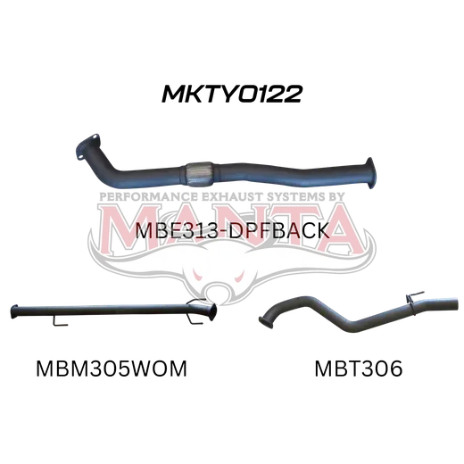 Toyota Hilux GUN126R 2.8L D4D 3in DPF Back product image