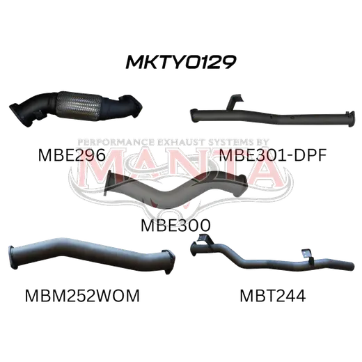 Toyota Landcruiser VDJ79 V8 Ute 3in NO Cat, WOM, DPF product image