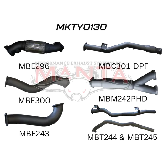 Toyota Landcruiser VDJ79 V8 Ute Dual 3in With Cat & Hotdog DPF product image