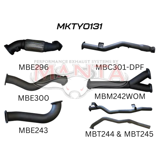 Toyota Landcruiser VDJ79 V8 Ute Dual 3in With Cat & WOM DPF product image