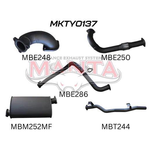Toyota Landcruiser HZJ75, 78 3in With Muffler to Suit DTS Turbo product image
