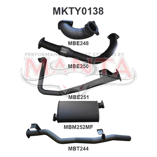 Toyota Landcruiser HZJ79 3in With Muffler to Suit DTS Turbo product image