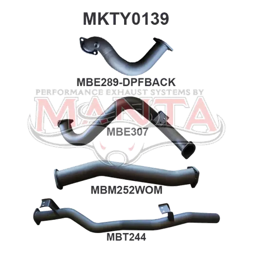 Toyota Landcruiser VDJ78 V8 Troop Carrier DPF Back 3in product image