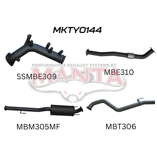 Toyota Hilux GUN126R 2.8L Turbo Back 3in Muffler NO Cat product image