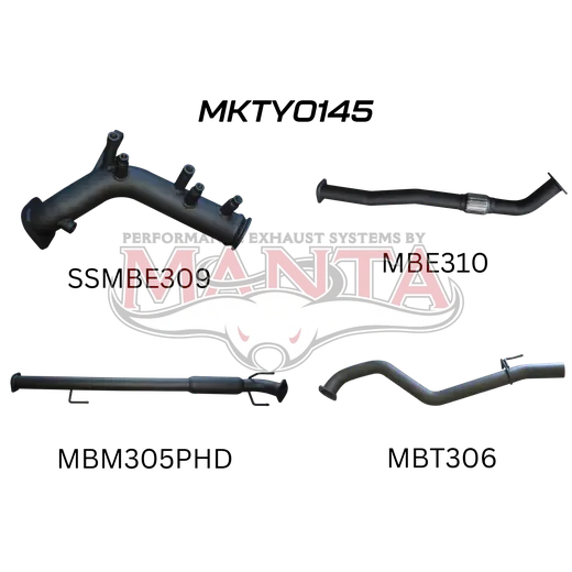 Toyota Hilux GUN126R 2.8L Turbo Back 3in Hotdog NO Cat product image