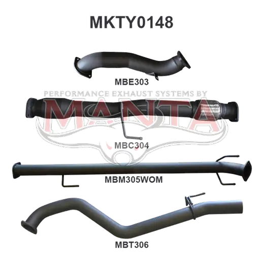 Toyota Hilux KUN26R 3.0L D4D 3in WOM With Cat product image