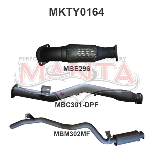 Toyota Landcruiser VDJ76 V8 Wagon 3in With Cat Rear Muffler DPF product image