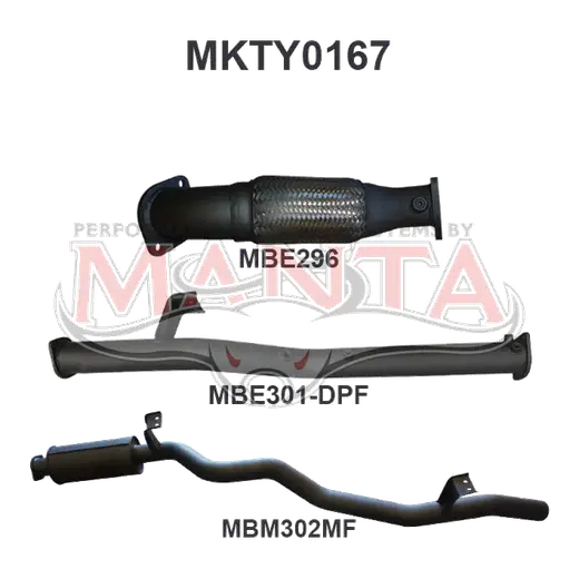 Toyota Landcruiser VDJ76 V8 Wagon 3in Without Cat Rear Muffler DPF product image