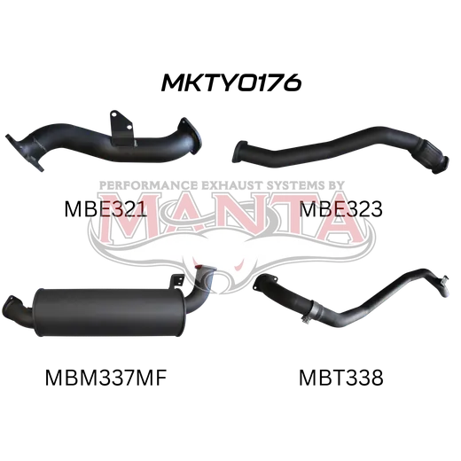 Toyota Landcruiser HZJ80 3IN TURBO BACK WITH MUFFLER TO SUIT CT26 TURBO KIT product image