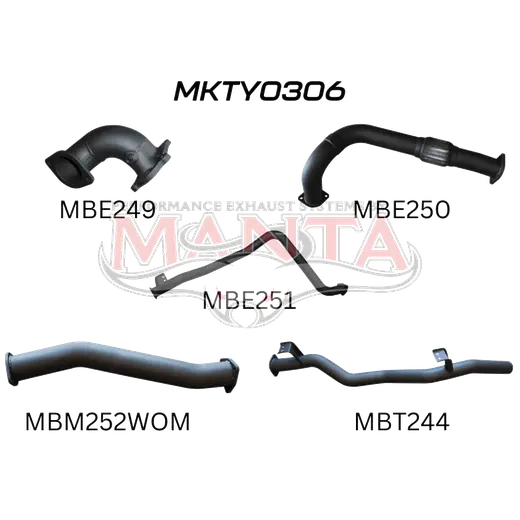 Toyota Landcruiser HDJ79 Ute 3 Turbo Back Without Muffler product image