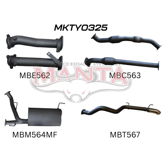 VDJ200 2.5IN WITH CAT MUFFLER CENTRE & REAR TAIL PIPE INCL 4in DUMP TIP product image