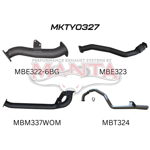 Toyota Landcruiser HZJ105 6 Bolt Garrett 3in Turbo Back without Muffler product image
