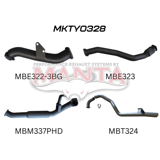 Toyota Landcruiser HZJ105 3 Bolt Garrett 3in Turbo Back with Hotdog product image